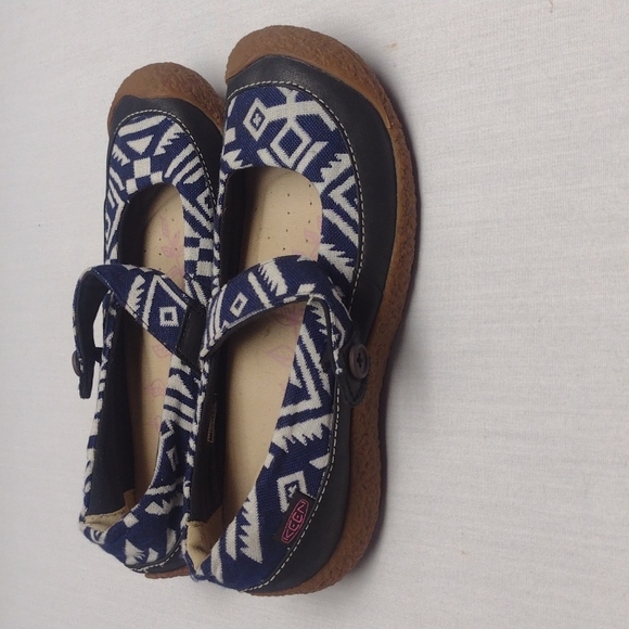 Keen Flat Harvest Mj Button Mary Jane Slip On Shoe - Picture 2 of 4